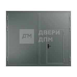 Распашные противопожарные ворота с калиткой ВПМ-173